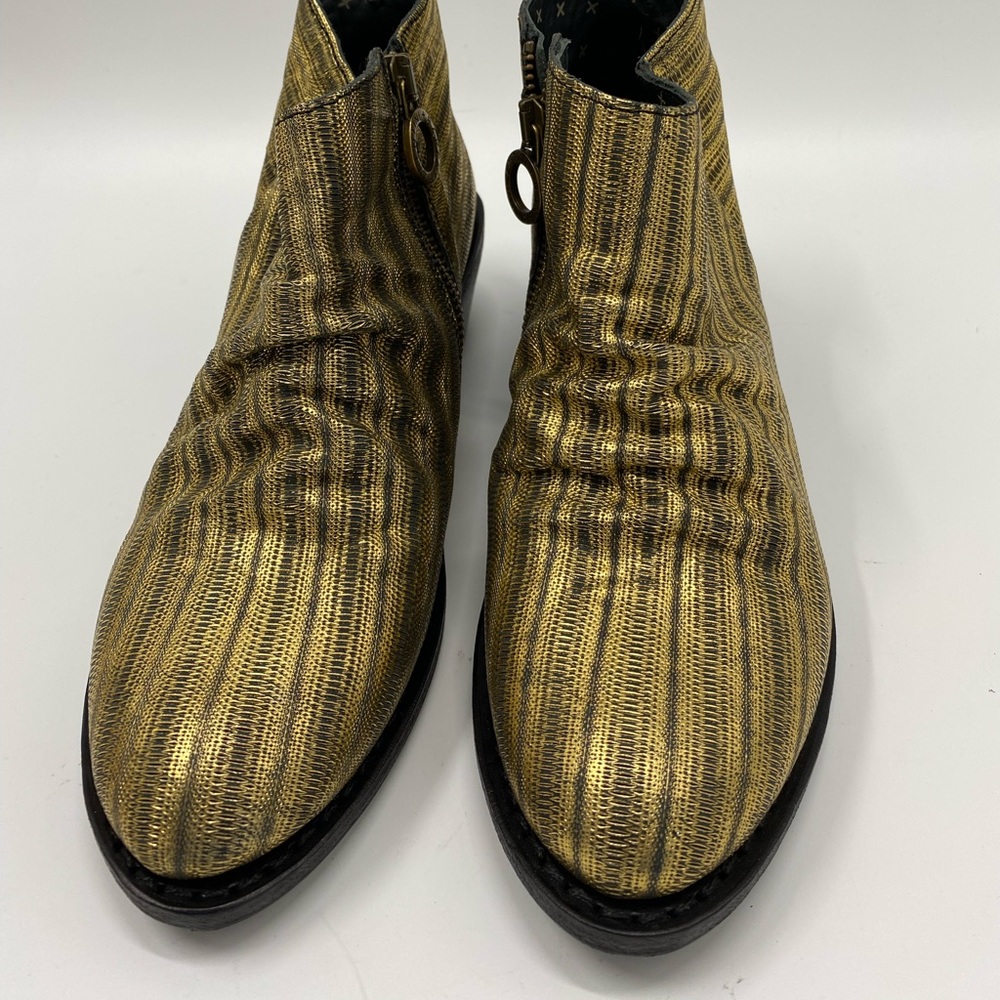 Women Gold Ankle Boot by Fiorentini Baker Size 6.5